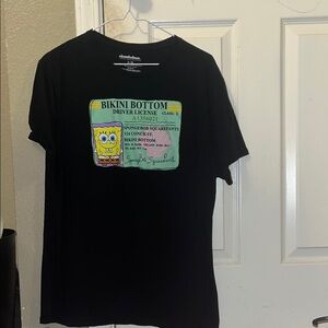 COPY - Nickelodeon Black SpongeBob License T-Shirt